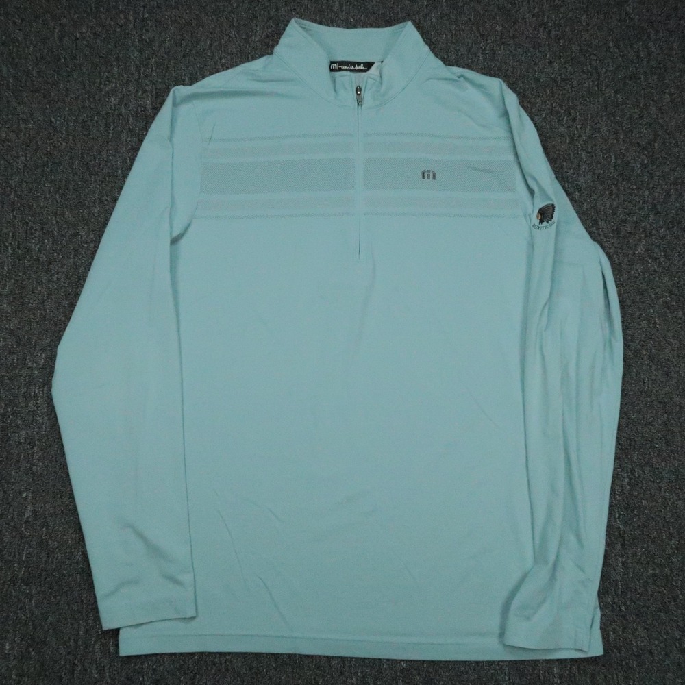 Travis Mathew Pullover Mens XL Chest Stripe 1/4 Zip Performance Roxiticus Golf